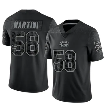 Men's Green Bay Packers Greer Martini Black Reflective Jersey - Limited