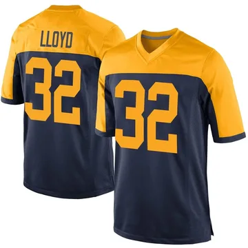 Men's Nike Green Bay Packers MarShawn Lloyd Navy Alternate Jersey - Game