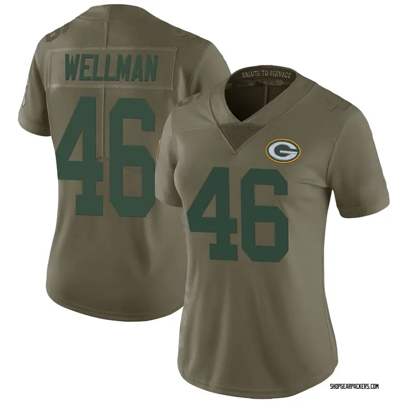 Women's Nike Green Bay Packers Elijah Wellman Green 2017 Salute to ...
