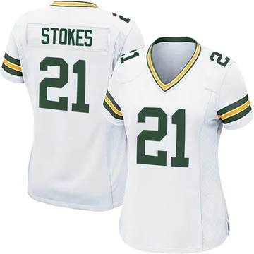 Packers #21 Eric Stokes Nike Away Limited Jersey XL White