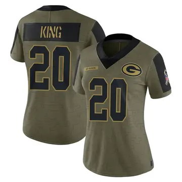 Nike Green Bay Packers No20 Kevin King Pink Women's Stitched NFL Limited Rush Fashion Jersey