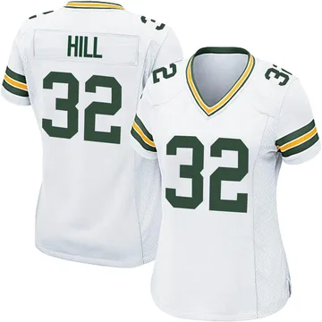 Women's Nike Green Bay Packers Kylin Hill White Jersey - Game