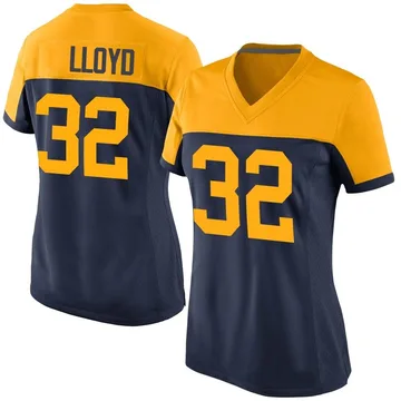 Women's Nike Green Bay Packers MarShawn Lloyd Navy Alternate Jersey - Game