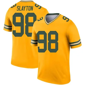 Chris Slayton Green Bay Packers Youth Legend White Color Rush T-Shirt