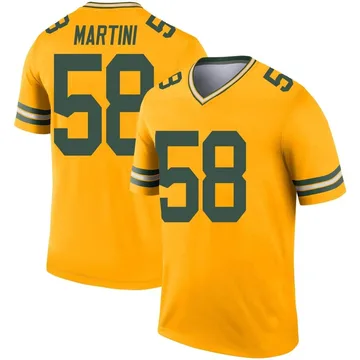 Youth Nike Green Bay Packers Greer Martini Gold Inverted Jersey - Legend