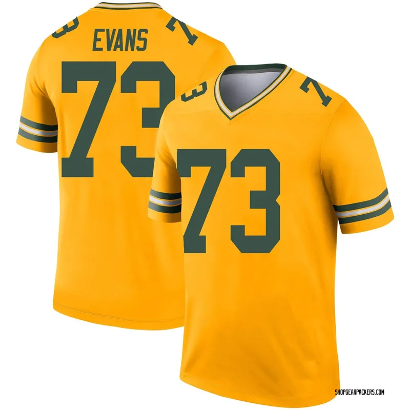 Youth Nike Green Bay Packers Jahri Evans Gold Inverted Jersey - Legend