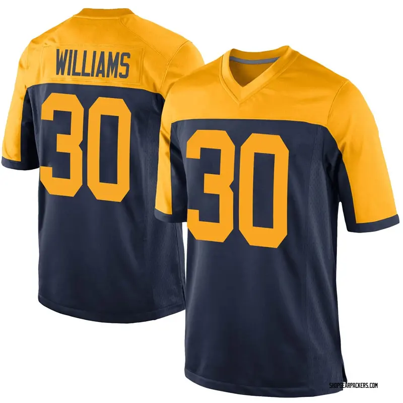 Youth Nike Green Bay Packers Jamaal Williams Navy Alternate Jersey - Game