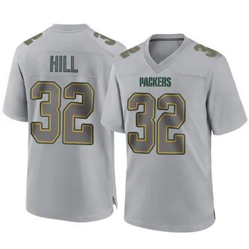 Youth Nike Green Bay Packers Kylin Hill Gray Atmosphere Fashion Jersey - Game