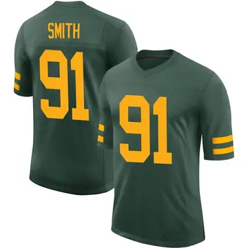 Nike Green Bay Packers No91 Preston Smith Green Team Color Youth 100th Season Stitched NFL Vapor Untouchable Limited Jersey